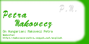 petra makovecz business card